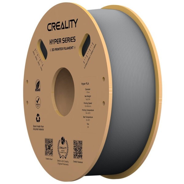 Creality Hyper PLA Grey 3D Printer Filament, High