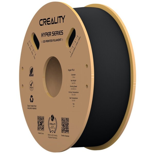 Creality Hyper PLA Black 3D Printer Filament, High