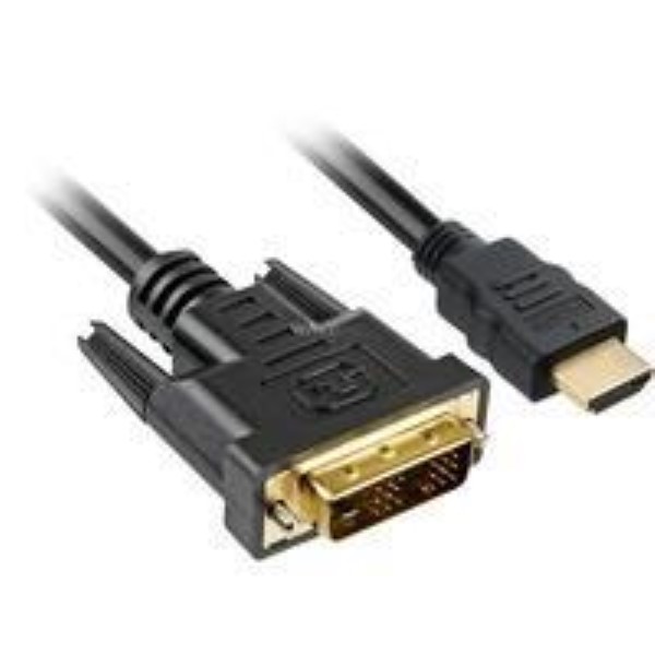 SHARKOON AUDIO / VIDEO CABLE HDMI TO DVI BLACK, 2 METER, SINGLE LINK 18 + 1, LITE RETAIL