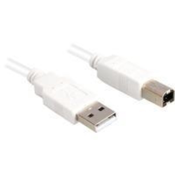 SHARKOON DATA TRANSFER CABLE USB 2.0 WHITE, 0.5 METERS