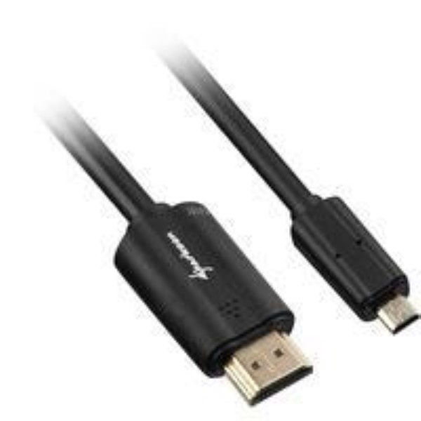 SHARKOON AUDIO / VIDEO CABLE HDMI CONNECTORS MICRO HDMI CONNECTOR BLACK, 1 METER, HDMI 2.0 4K