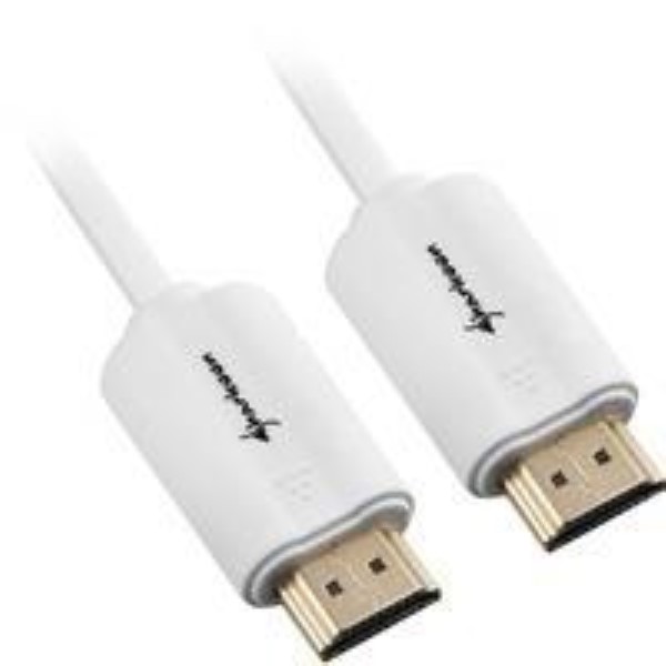 SHARKOON AUDIO / VIDEO CABLE HDMI PLUG> HDMI PLUG WHITE, 2 METERS, HDMI 2.0 4K