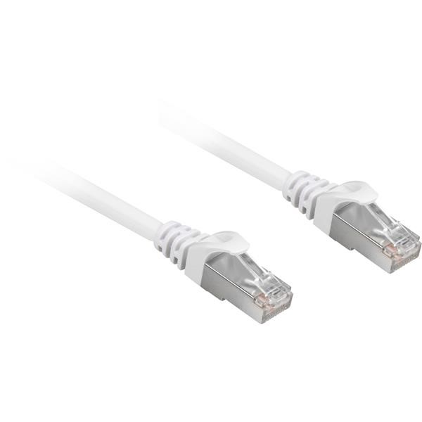 SHARKOON PATCHCABLE RJ45 CAT.6A SFTP FOR CONNECTION TO A HUB SWITCH 1X RJ45  MALE PLUG  TO 1X RJ45  PLUG  20 M WHITE, 20M, LSOH  HALOGEN-FREE  4044951020355
