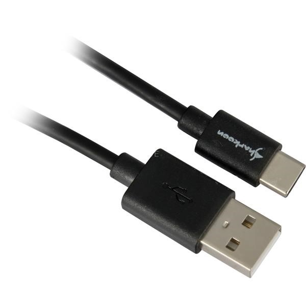 SHARKOON USB CABLE A 2.0  PLUG > USB-C  PLUG  DATA TRANSMISSION, OR CHARGING MOBILE DEVICES 1X USB A  MALE  ON 1X USB-C  PLUG  2 METER BLACK, 2 METER