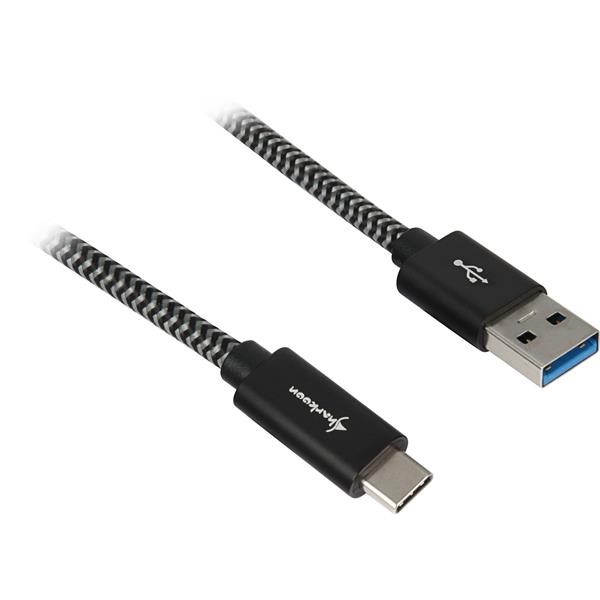SHARKOON   USB 3.1 A-C BK/GY 0.5M ALU + BRAID
