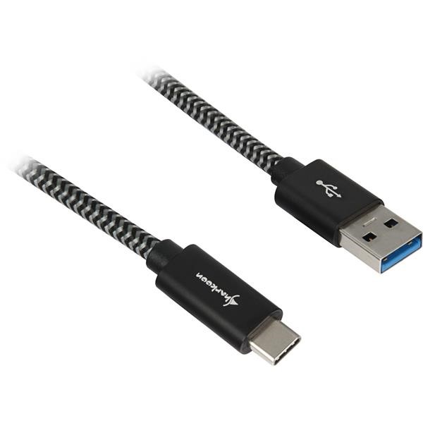 SHARKOON   USB 3.1 A-C BK/GY 1.0M ALU + BRAID