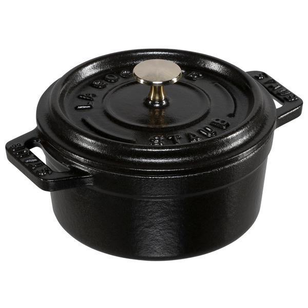 STAUB MINI COCOTTE 10CM ROUND BLACK, CAST IRON