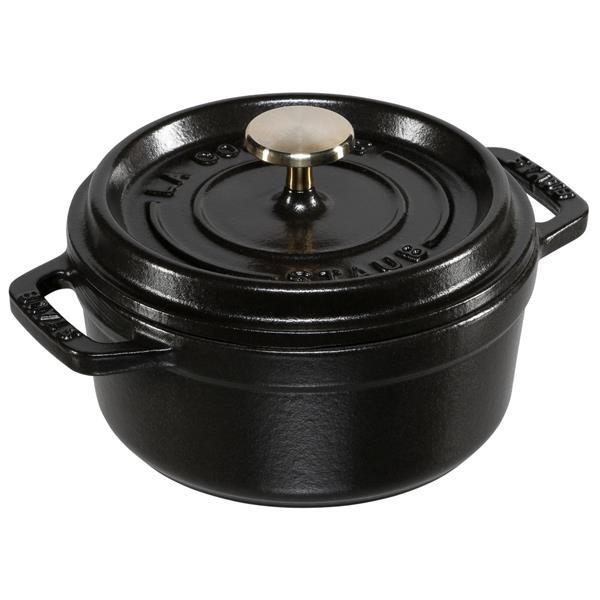 STAUB COCOTTE 12CM ROUND BLACK, CAST IRON