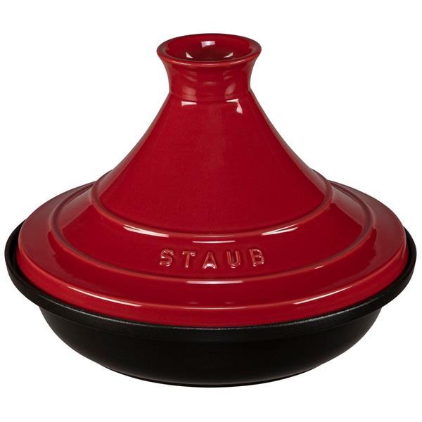STAUB TAJINE 28CM ROUND, CHERRY CAST IRON, TAGINE SPECIALITIES