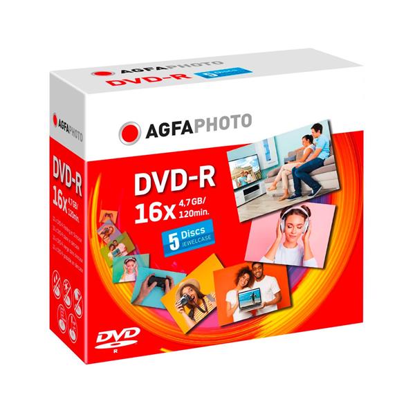 1X5 AGFAPHOTO DVD-R 4,7GB 16X SPEED, JEWEL CASE