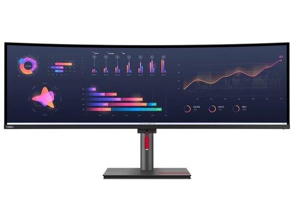 LENOVO Monitor ThinkVision P49w-30 49'' Dual QHD IPS Curved RJ45  HDMI  USB-C Thunderbolt  Display Port  Height adjustable 3YearsW