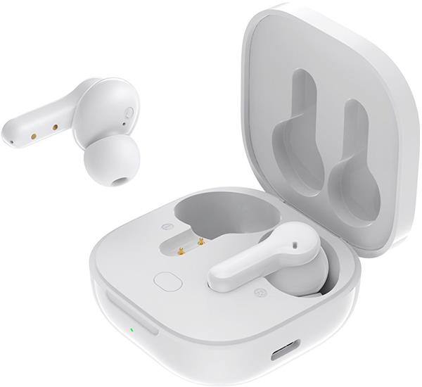 QCY T13 TWS WHITE DUAL DRIVER 4-MIC NOISE CANCEL. TRUE WIRELESS EARBUDS – QUICK CHARGE 380MAH