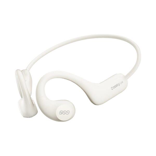 QCY CROSSKY LINK WHITE – OPEN EAR AIR CONDUCTION HEADPHONES SPORTS WATERPROOF IPX6 HEADSET BT 5,3