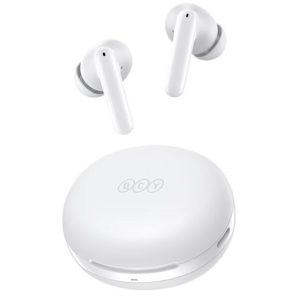 QCY T13 ANC 2 WHITE – TWS 28DB ACTIVE NOISE CANCELING 10MM DRIVERS, BT 5.3 30 HOURS TRUE WIRELESS