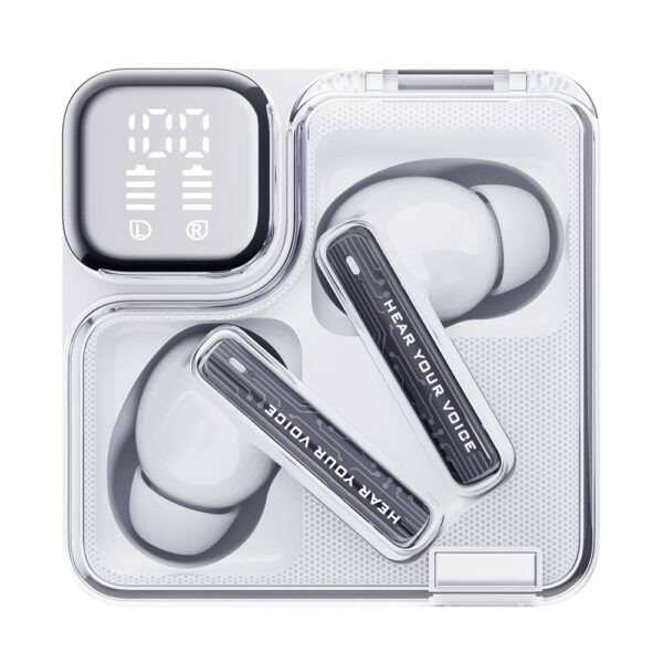 QCY Melobuds Neo White - TWS BT Earbuds with LED Display, Dual Connection, Anti-air calls 7h