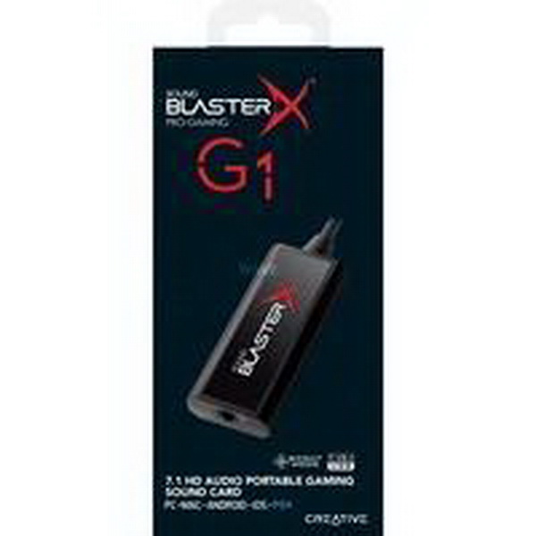 CREATIVE SOUND BLASTERX G1, EXTERNAL SOUND CARD, USB 1X LINE OUT BLACK
