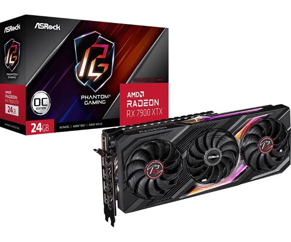 ASROCK PHANTOM GAMING RADEON RX 7900 XTX 24GB - OC EDITION - GRAPHICS CARD - RADEON RX 7900 XTX - 24 GB