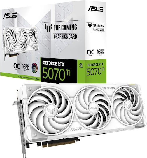 Asus GeForce RTX 5070 Ti 16GB GDDR7 Gaming OC White