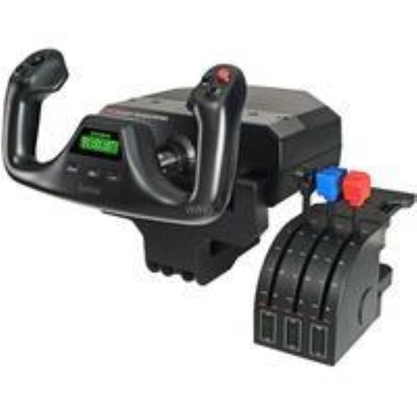LOGITECH G SAITEK PRO FLIGHT YOKE SYSTEM, JOYSTICK USB CABLE 25 KEYS