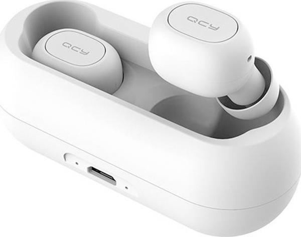 QCY T1C TWS WHITE TRUE WIRELESS EARBUDS 5.0 BLUETOOTH HEADPHONES 80HRS