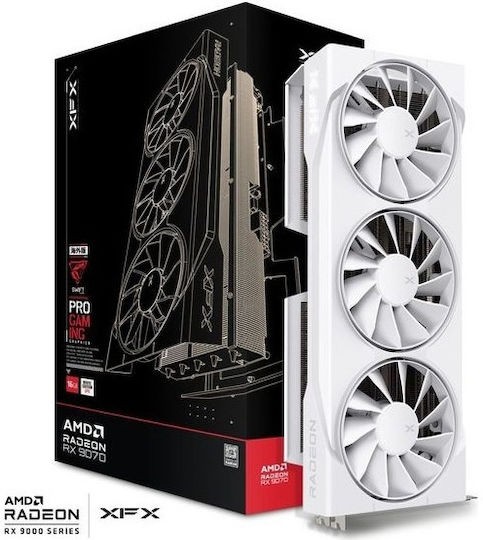 XFX Radeon RX 9070 16GB GDDR6 OC White Triple Fan Gaming Edition
