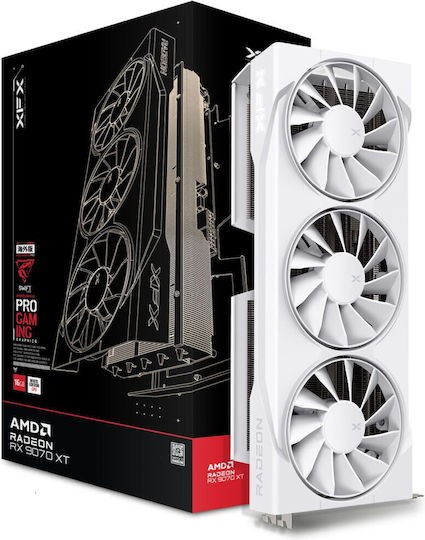 XFX Radeon RX 9070 XT 16GB GDDR6 Swift Gaming Triple Fan White