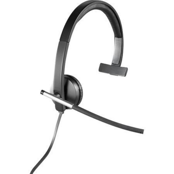 LOGITECH USB HEADSET MONO H650E ON-EAR HEADSET HANDSET MACINTOSH, PC SYSTEMS BLACK BLACK