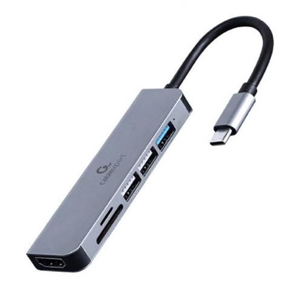 CABLEXPERT USB TYPE-C 6IN1 MULTI-PORT ADAPTER HUB-HDMI-CARD READER