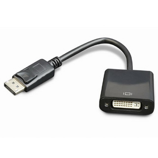 CABLEXPERT DISPLAYPORT TO DVI ADAPTER WITH CABLE BLACK