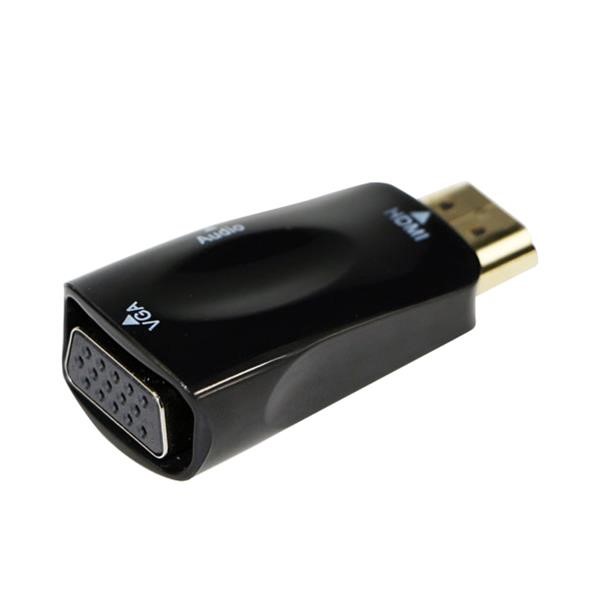 CABLEXPERT HDMI TO VGA AND AUDIO ADAPTER, SINGLE PORT,BLACK