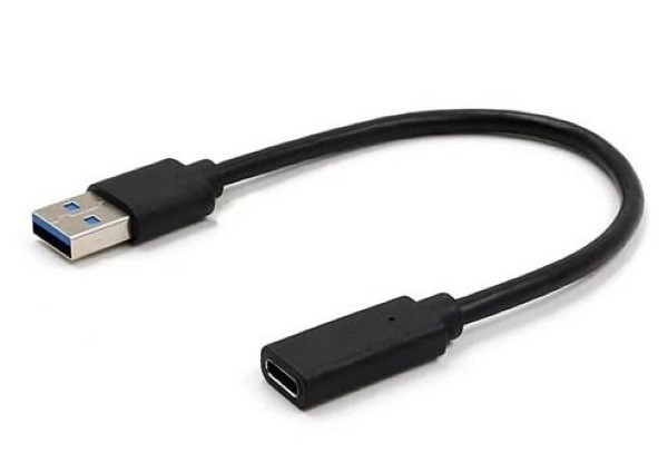 CABLEXPERT USB3.1 AM TO TYPE-C FEMALE ADAPTER CABLE 10CM BLACK