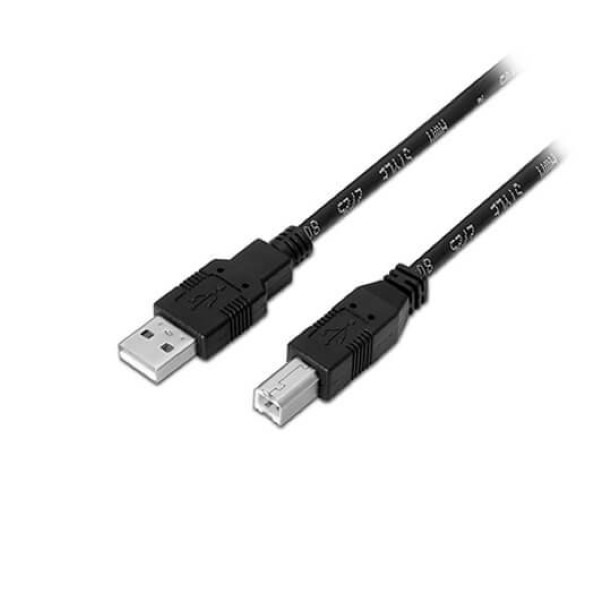 AISENS USB CABLE (A) M 2.0 PRINTER TO USB (B) M 1M-N 1M / MALE TO MALE / PRINTER / BLACK A101-0005