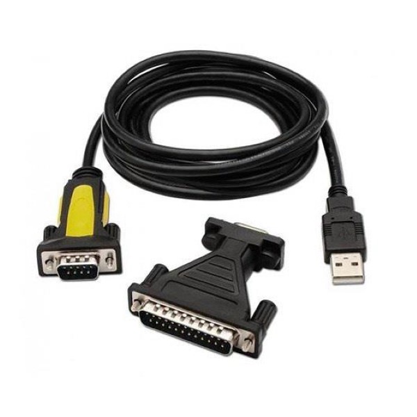 AISENS USB ADAPTER A M TO SERIAL RS232 1.8M BLACK