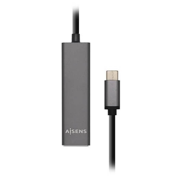 AISENS HUB 4-PORT USB 3.0 480MBIT / S GRAY 4XUSB 3.0 / 1XUSB-C 3.1 MALE / 480MBIT / S A109-0403