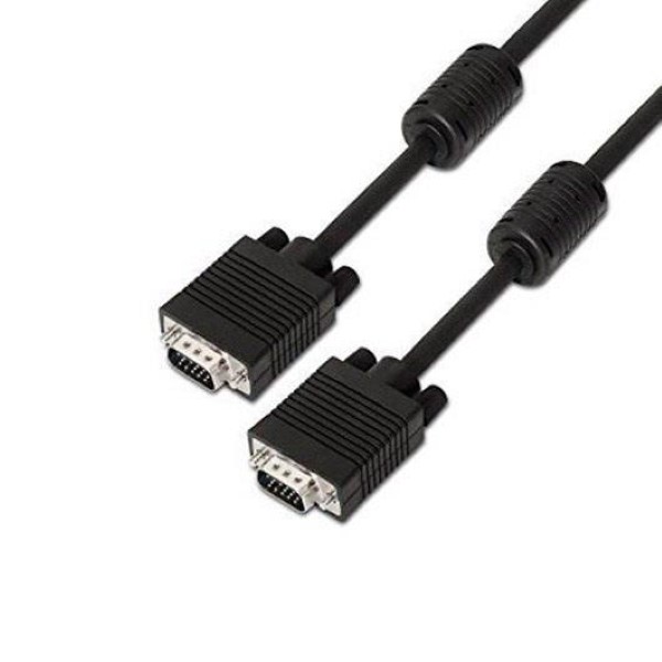 AISENS CABLE WITH FERRITE SVGA HDB15 1.8M BLACK