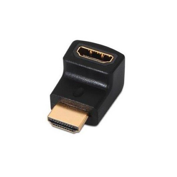 AISENS ANGLED ADAPTER HDMI A F TO HDMI A M BLACK