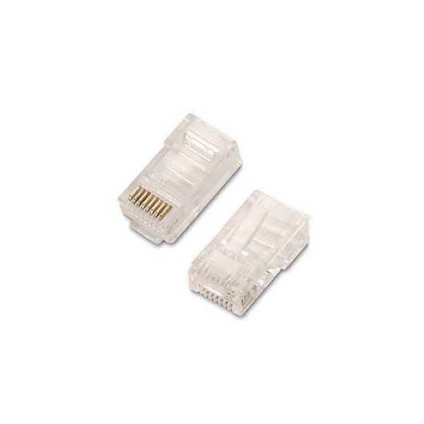 AISENS CONNECTOR RJ45 CAT 5  BAG OF 100 UNITS  8 THREADS / AWG24 A138-0292