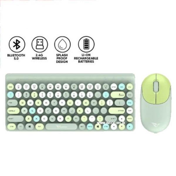 ALCATROZ 2.4G WIRELESS MOUSE & KEYBOARD JELLYBEAN A3000 CRAYON GREEN