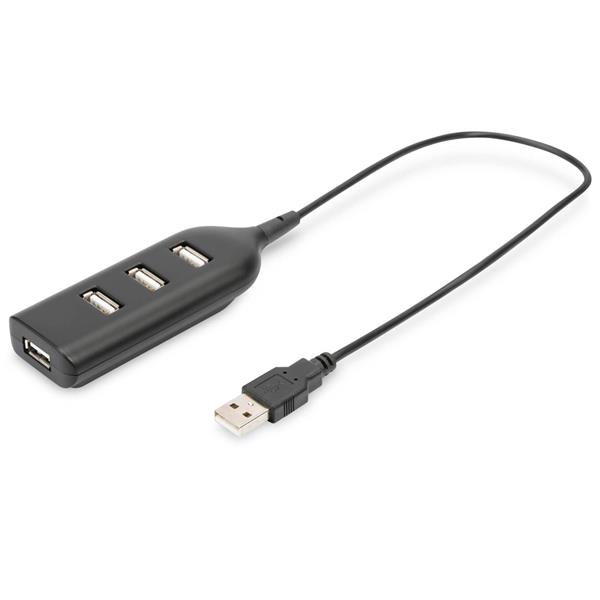 DIGITUS USB 2.0 HUB 4-PORT 4 X USB A/F AT CONNECTED CABLE