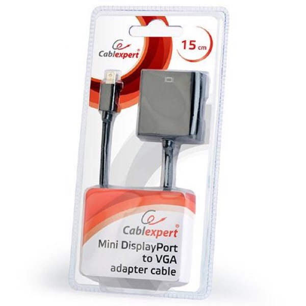 CABLEXPERT MINI DISPLAYPORT TO VGA ADAPTER CABLE BLACK BLISTER