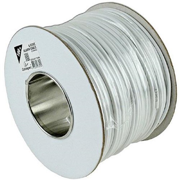 CABLEXPERT ALARM CABLE 100M ROLL WHITE UNSHIELDED
