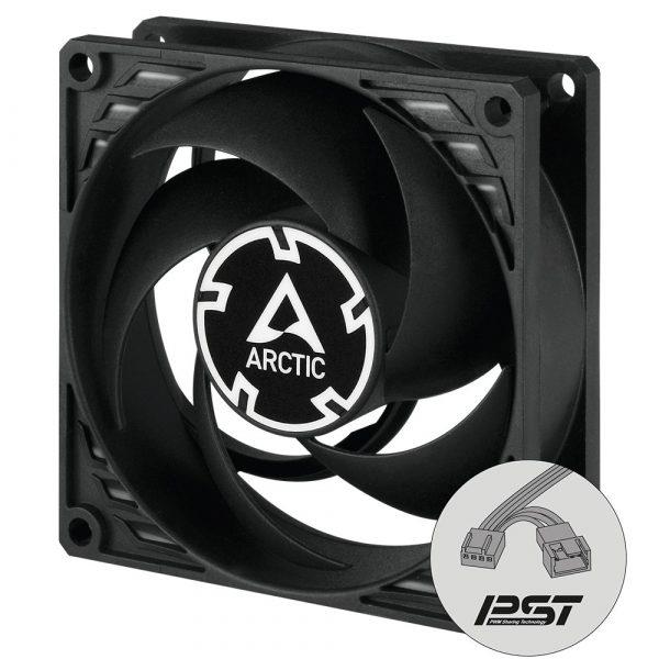 ARCTIC P8 PWM PST CASE FAN – 80MM CASE FAN WITH PWM CONTROL AND PST CABLE