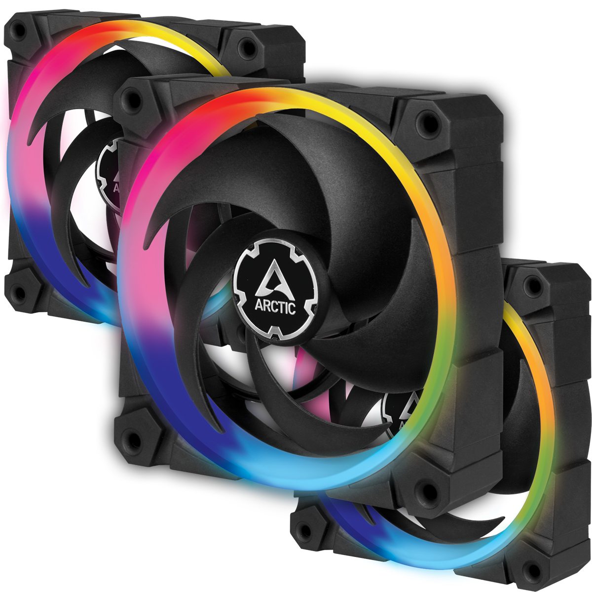 Arctic BioniX P120 A-RGB 3 Fans Bundle - 120mm A-RGB illuminated fans & ARGB Controller