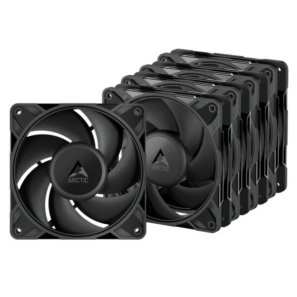 Arctic P12 Pro PST - 5 Pack - Black 120mm 3000 RPM PWM case fan