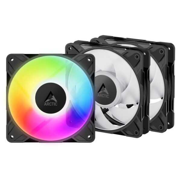 Arctic P12 Pro A-RGB - 3 Pack  - PWM 120mm Case Fan Value Pack - max 3000 RPM - PWM regulated