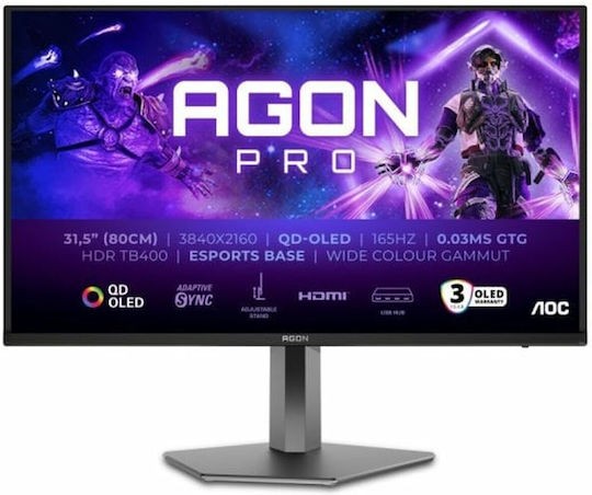 AOC AG326UD QD-OLED HDR Monitor 31.5" 4K 3840x2160 165Hz  0.03ms GTG