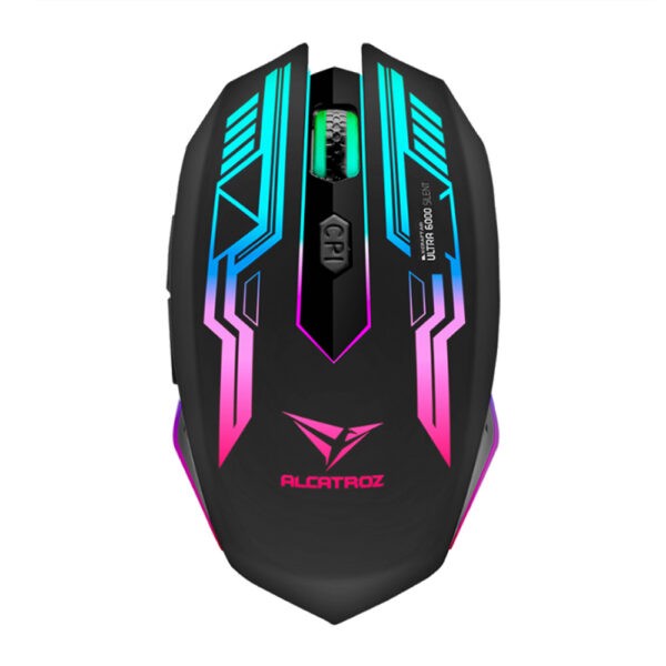 ALCATROZ SILENT 2.4G WIRELESS RGB GAMING MOUSE 4800 CPI X-CRAFT AIR ULTRA 6000