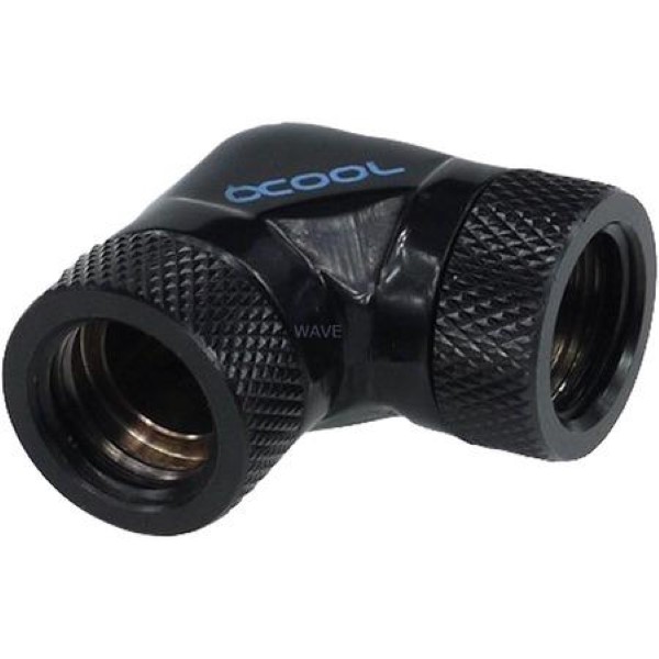ALPHACOOL HF L-CONNECTOR 90 ° - G1 / 4 ROTARY, COMPOUND BLACK