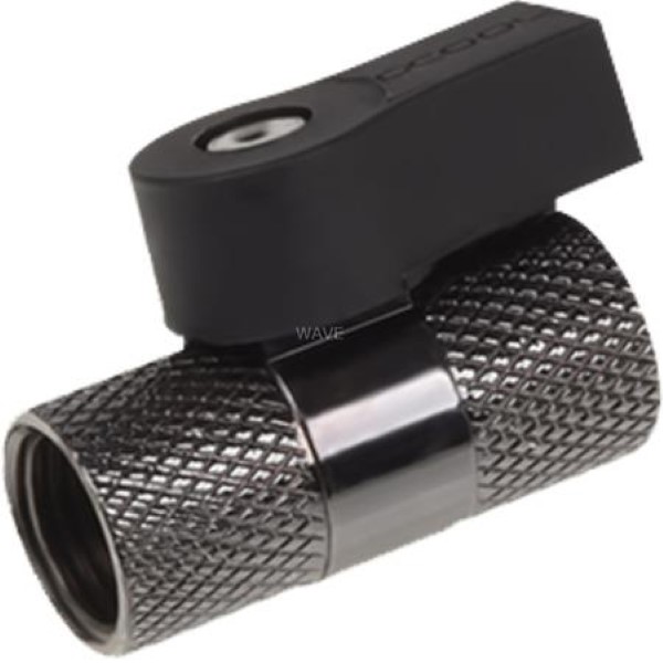 ALPHACOOL 2 WAY BALL VALVE, VALVE PIECE BLACK