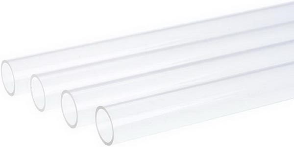 ALPHACOOLS HARDTUBE 12 / 10MM PLEXIGLASS  PMMA  CLEAR 60CM PIPE  TRANSPARENT, SET OF 4